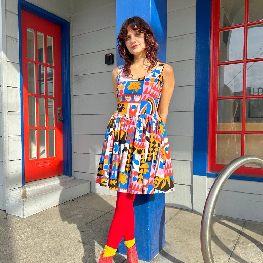 Nooworks NWT Mini Misty Dress in sold out Congdon print sz M